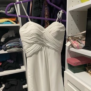 faviana white sweetheart neckline mini dress - perfect for graduation